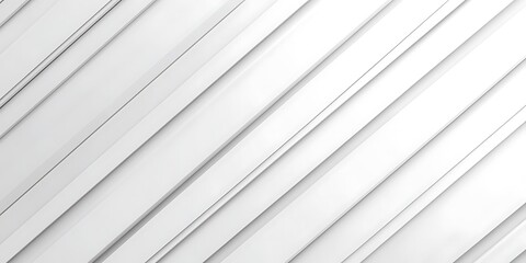 Obraz premium White luxury background with grey shadow diagonal stripes. Light elegant dynamic abstract BG. Trendy geometric neumorphism. Universal minimal