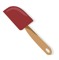 red silicone spatula, illustration, vector .
silicone spatula