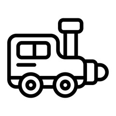 Train Toy Line Icon