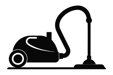 silhouette vacuum cleaner black color only,Vacuum Cleaner Silhouette Vector,A vacuum cleaner silhouette vector icon illustration on white background.