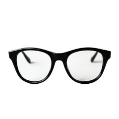 Stylish black nerd glasses displayed against a plain transparent background for eyewear enthusiasts and fashion lovers, Black Nerd Glasses, transparent background.