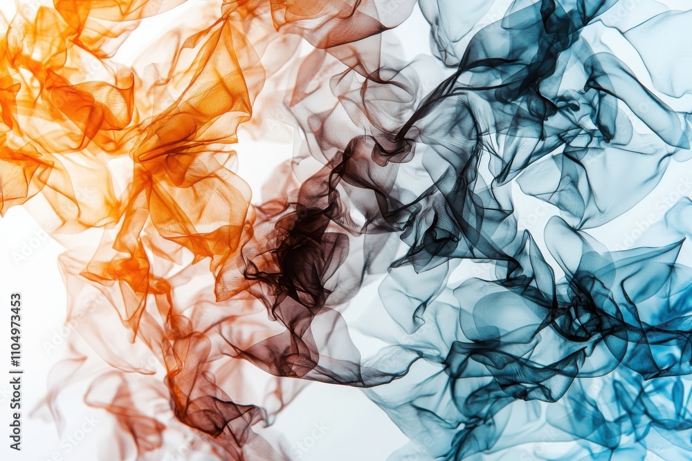 Poster exploring translucent organic patterns in abstract art digital gallery visual art contemporary showc