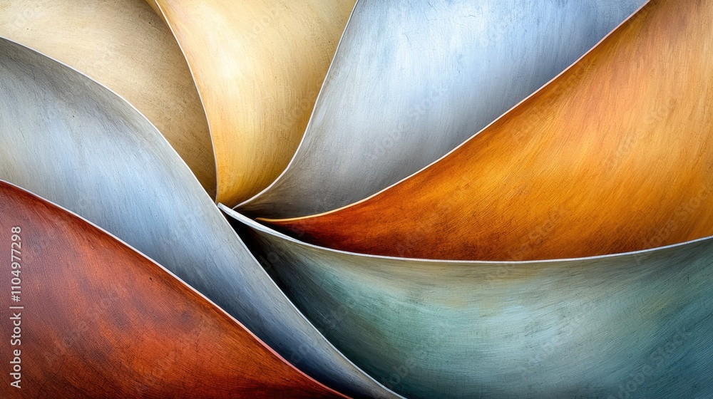 Aufkleber dynamic color swirls abstract studio digital artwork modern environment close-up view aesthetic expl