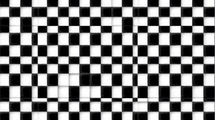 Fototapeta premium Dynamic black and white checkerboard pattern abstract art digital design modern aesthetics top-down view visual texture