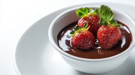 Creamy Chocolate Fondue with Fresh Strawberries