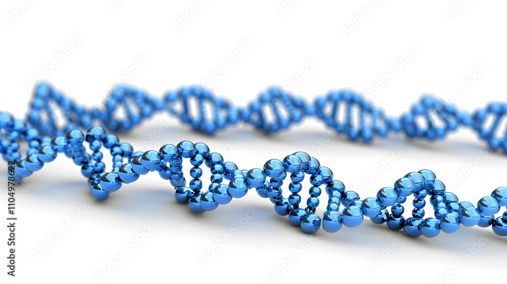 Poster 3d rendering of a dna double helix structure.