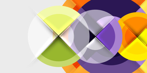 Circle and semi circle geometric background. Vector Illustration For Wallpaper, Banner, Background, Card, Book Illustration, landing page