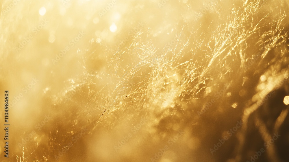 Poster mystical golden bokeh new year background featuring soft defocused light and sparkling abstract elem