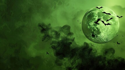 Trend abstract green Halloween background with creep