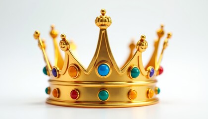 Golden crown with colorful jewels