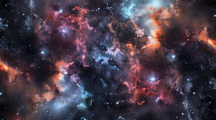 Naklejka premium Black Art Starry Sky Background