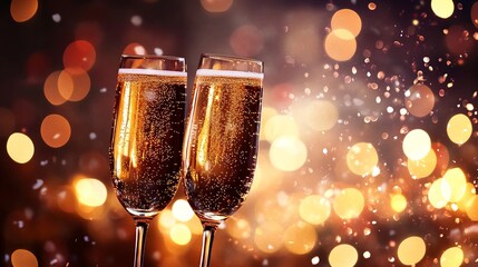 Festive new year 2025 celebration background featuring vibrant fireworks, glittering decorations, and elegant typography for greeting cards, party invitations, and seasonal designs in a stylish vector