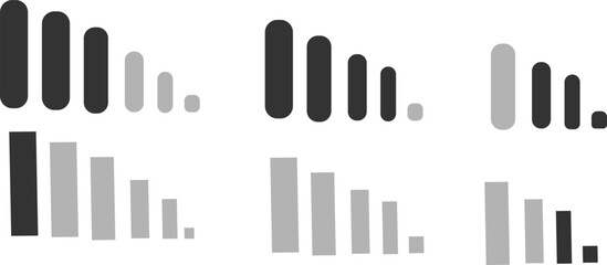 Signal strength indicator, Set with mobile network level for mobile device Mobile or internet level icons Signal set icon illustrations Vector,
