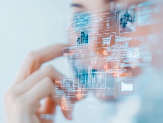 Foldable Smartphone Usage with Dual Screens for Video Calling and Online Shopping