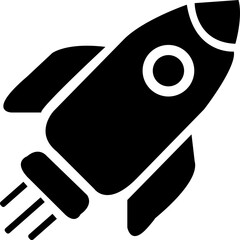 Rocket icon, rocket sign vector, fly, sky, air, speed, set, black color
