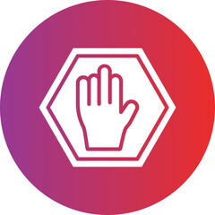 Obraz premium Stop icon style