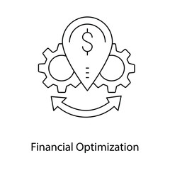 Financial Optimization Icon. Vector Icon Design
