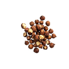 Fototapeta premium Aromatic Hazelnuts: Close-up of a Pile of Shelled Hazelnuts