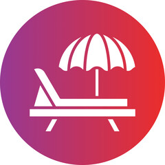 Beach Bed icon style