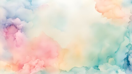 Fototapeta premium A soft, colorful cloud-like background with pastel hues for artistic or design purposes.