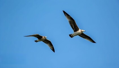 Obraz premium Sky-high Flight of Feathered Friends, Discover Natural Beauty.