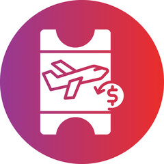 Airfare Reimbursemen icon style