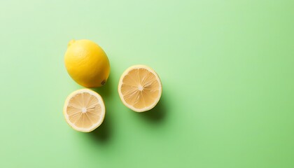 Fresh Lemon Display: From Halved to Whole, Creative Photography Represents Nutrition and Health Concepts