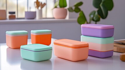 Colorful Storage Containers for Organizing Kitchen Spaces Efficiently