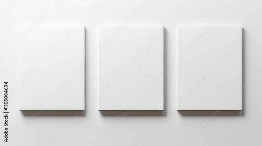 Aufkleber blank canvas mockups for artistic display and design projects