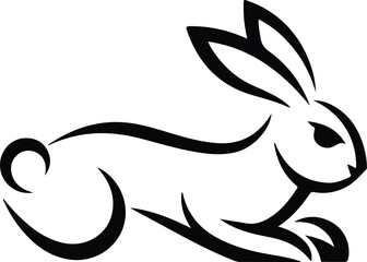 rabbit silhouette vector