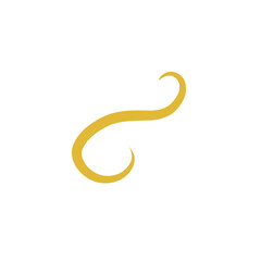 gold swirl decoration element