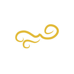 gold swirl decoration element