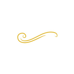 gold swirl decoration element