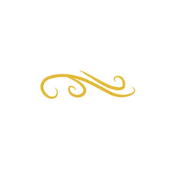 gold swirl decoration element