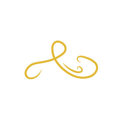gold swirl decoration element