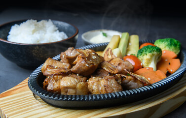 Japanese style pork steak