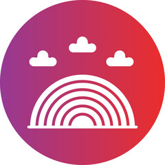 Fototapeta premium Rainbow icon style