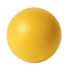 Yellow rubber ball isolated on a transparent background