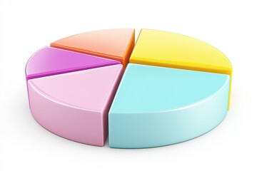 Obraz premium Business report concept.Company financial report.Business charts. Colorful quarter wooden pie chart pieces . Banner with copy space.