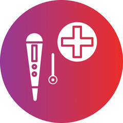 Digital Thermometer icon style