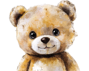 a close up of a teddy bear