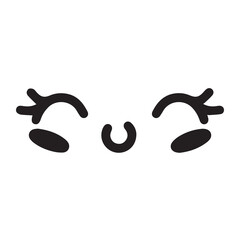 Cute black and white emoji expression illustration featuring a variety of playful and expressive faces, perfect for adding character and emotion to digital designs, communication, or art projects
