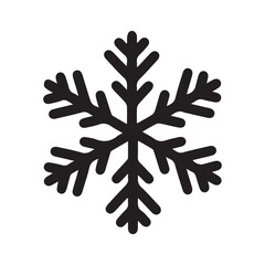 Black and White Snowflake Illustration: A simple yet intricate depiction of the geometric symmetry found in snowflakes, ideal for winter-themed designs or creative projects focused on nature’s beauty