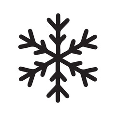 Black and White Snowflake Illustration: A simple yet intricate depiction of the geometric symmetry found in snowflakes, ideal for winter-themed designs or creative projects focused on nature’s beauty