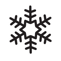 Black and White Snowflake Illustration: A simple yet intricate depiction of the geometric symmetry found in snowflakes, ideal for winter-themed designs or creative projects focused on nature’s beauty