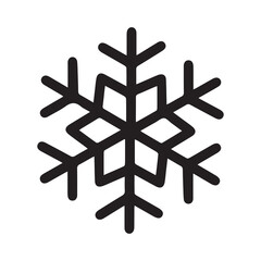 Black and White Snowflake Illustration: A simple yet intricate depiction of the geometric symmetry found in snowflakes, ideal for winter-themed designs or creative projects focused on nature’s beauty