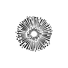 Obraz premium firework doodle, starburst hand drawn