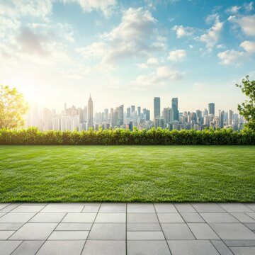 Green Space Initiative implementation, midday, panoramic view