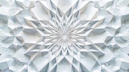 A white geometric pattern that looks like a flower.