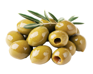 a pile of green olives